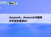 deepseek，deepseek识图模式开启灰度测试！