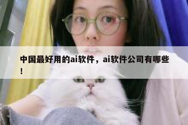 中国最好用的ai软件，ai软件公司有哪些！ 第1张